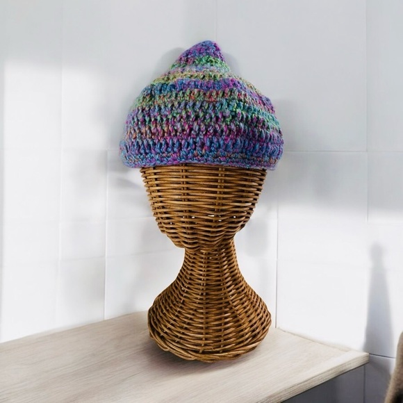 Vibrant Multicolor Knit Beanie - Picture 1 of 11